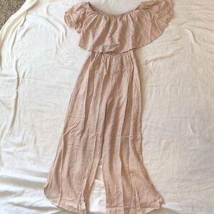 Off-Shoulder Blush Pink Romper, small